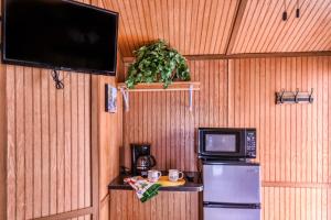 Cabin  Kitchen and TV